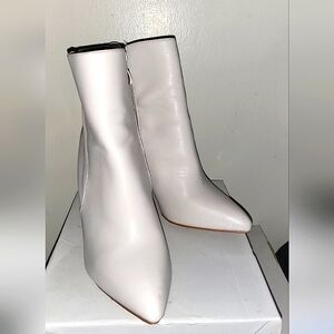 White Ankle Boots sz 8